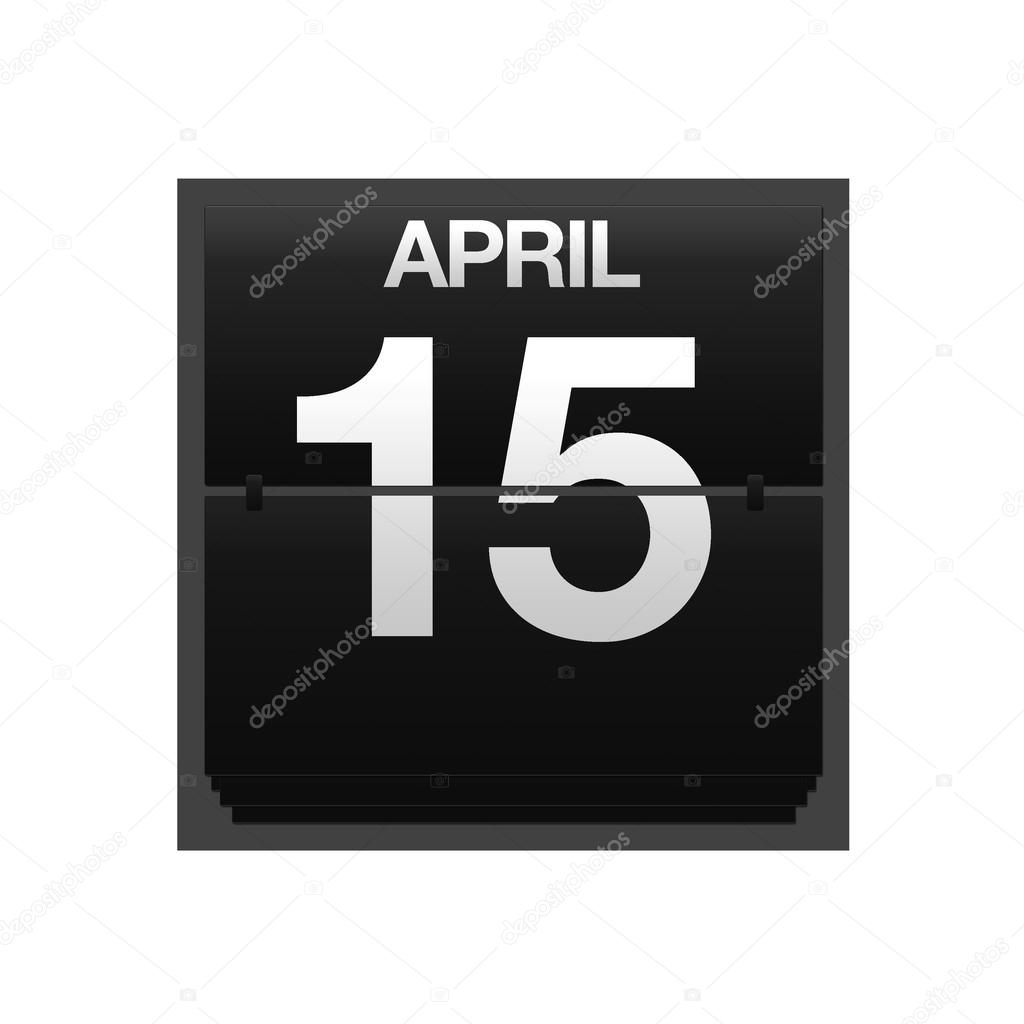 Counter calendar april 15.