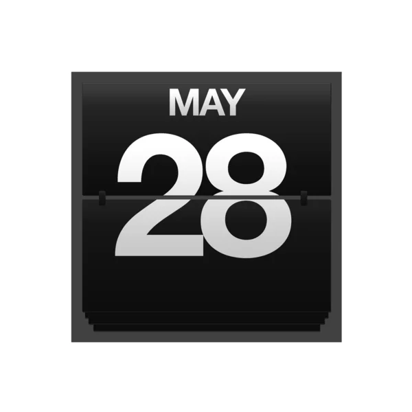 Teller kalender 28 mei. — Stockfoto