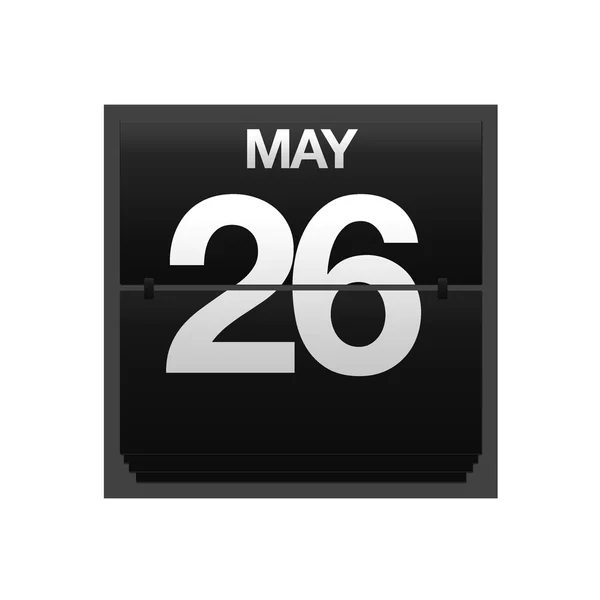 Contador calendario mayo 26 . —  Fotos de Stock