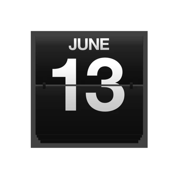 Counter calendar june 13. — Stock Photo, Image