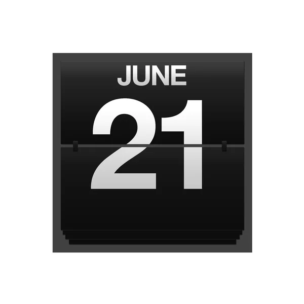 Counter calendar june 21. — Stock Photo, Image