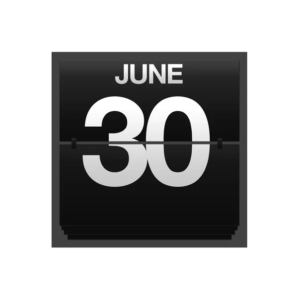 Contra calendário 30 de junho . — Fotografia de Stock