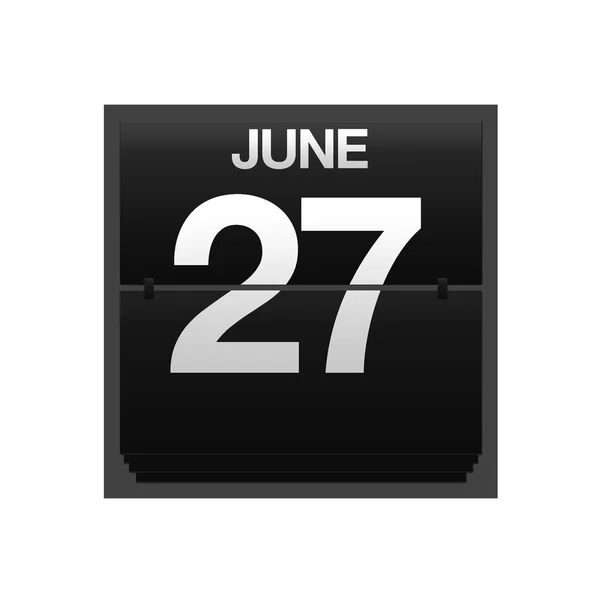 Contra calendário 27 de junho . — Fotografia de Stock