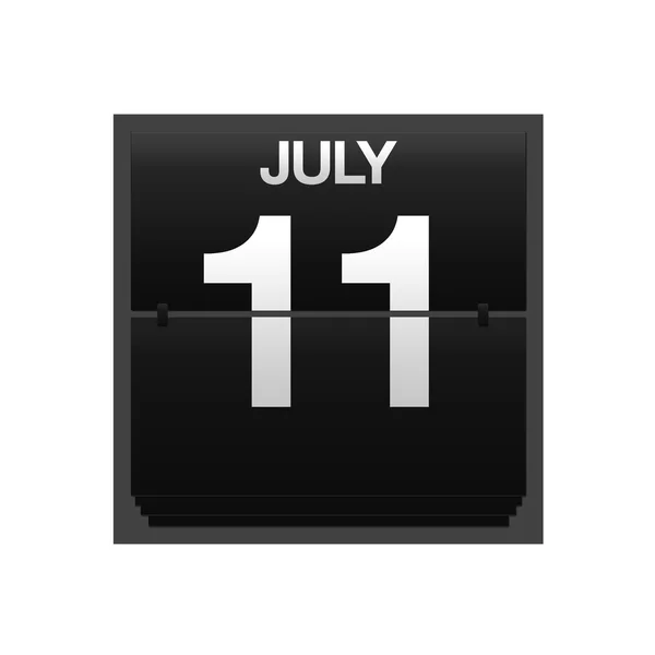 Counter calendar july 11. — Stock Photo, Image