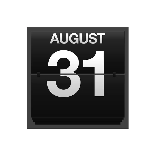 Contatore calendario 31 agosto . — Foto Stock