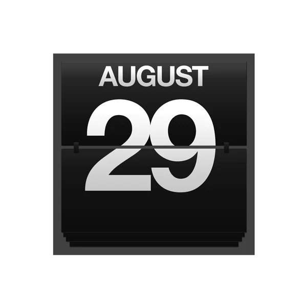 Counter calendar 29 de agosto . — Fotografia de Stock