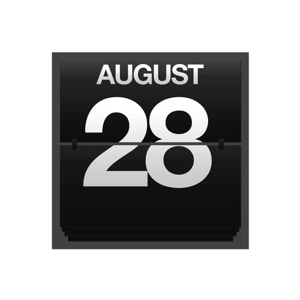 Contra calendário agosto 28 . — Fotografia de Stock