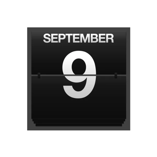 Counter calendar september 9. — Stock Photo, Image