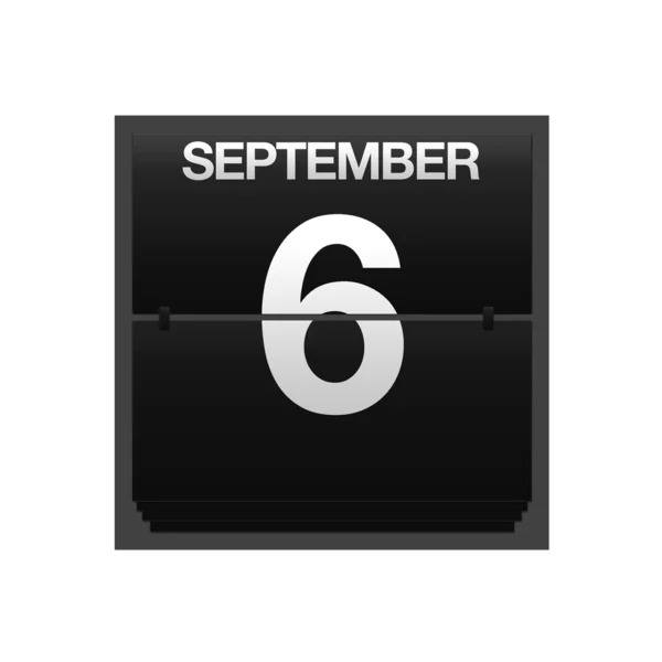 Counter calendar september 6. — Stock Photo, Image