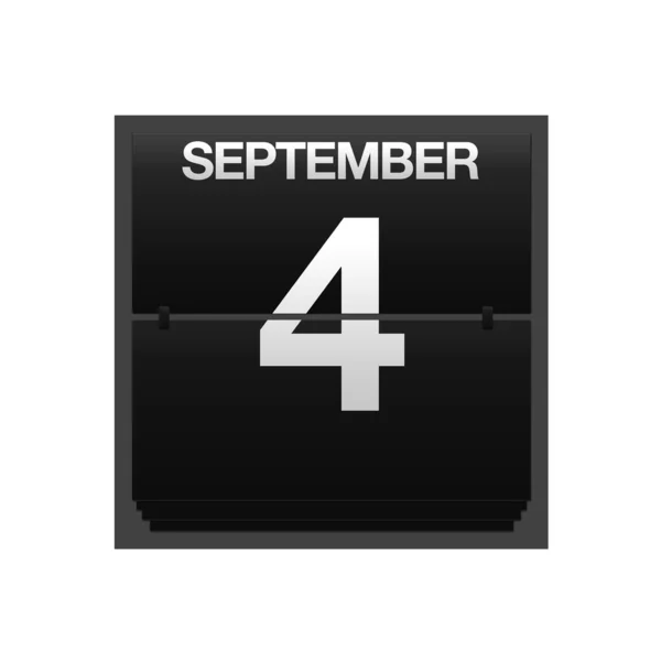 Counter calendar september 4. — Stock Photo, Image