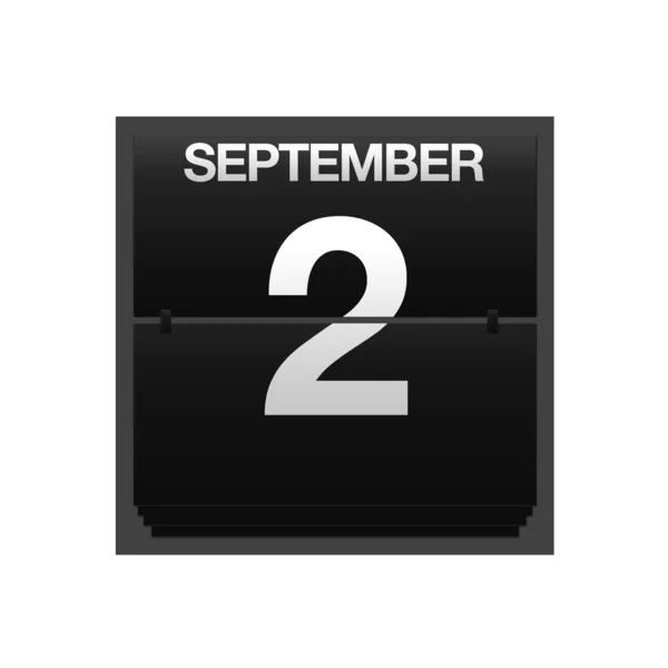 Contro calendario 2 settembre . — Foto Stock