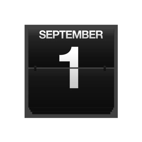 Counter calendar september 1. — Stock Photo, Image