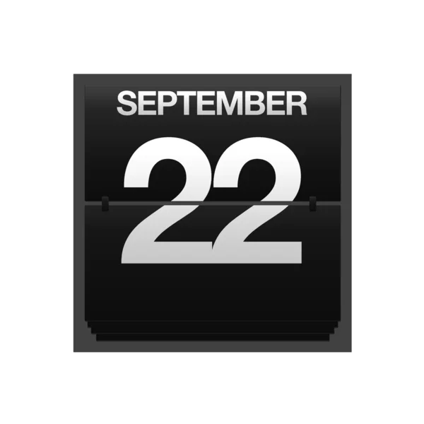 Counter calendar september 22. — Stock Photo, Image