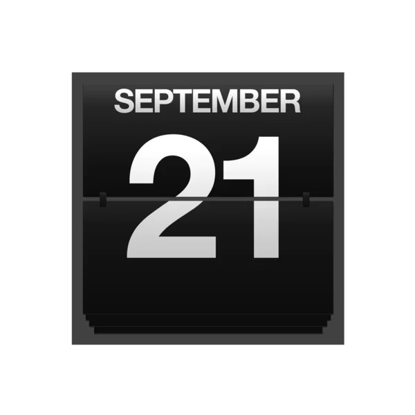 Counter kalendern 21 september. — Stockfoto