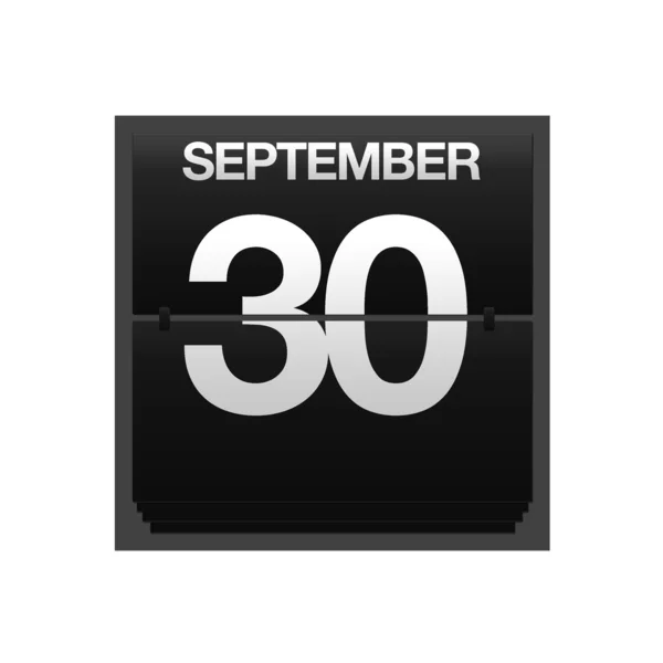 Contro calendario 30 settembre . — Foto Stock