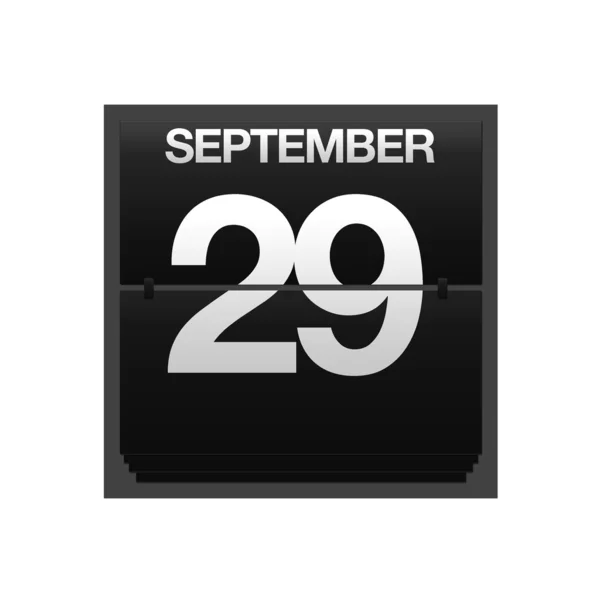 Čítač kalendář září 29. — Stock fotografie