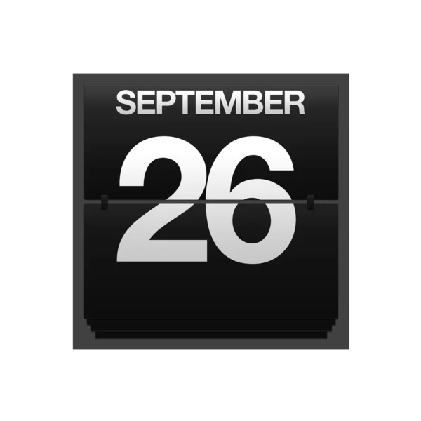 Contro calendario 26 settembre . — Foto Stock