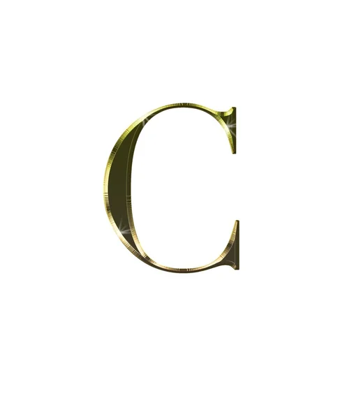 C in gold. — Stock Photo, Image