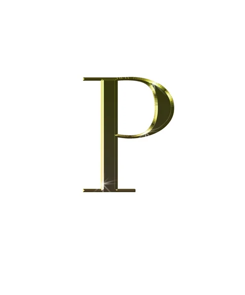 P in oro . — Foto Stock