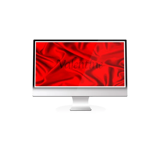 Valentine computer — Stock Photo, Image