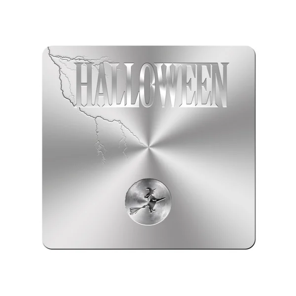 Metal halloween düğmesi. — Stok fotoğraf