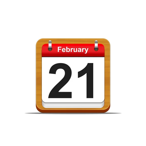 February 21. — Stock Photo, Image