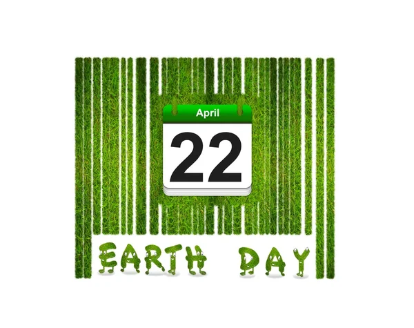 Barcode Earth day. — Stock Photo, Image