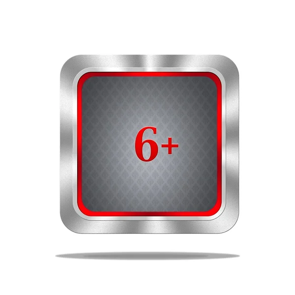 Over 6 button. — Stock Photo, Image