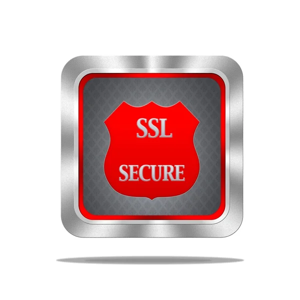 Botão seguro SSL . — Fotografia de Stock