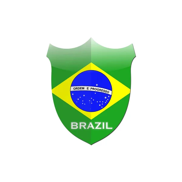 Brazilië schild. — Stockfoto