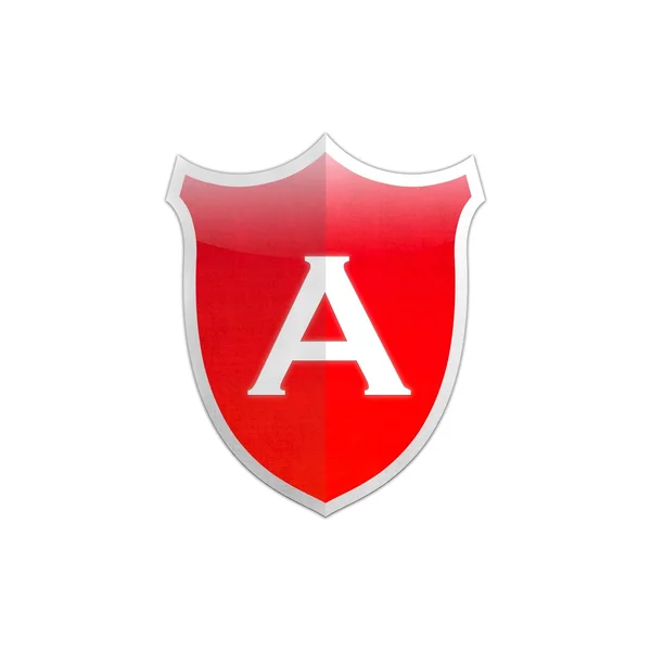 Secure shield letter A. — Stock Photo, Image