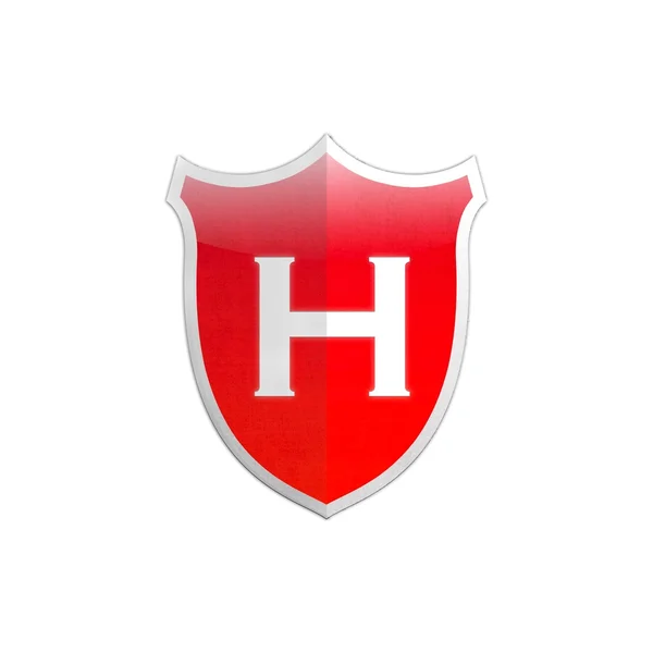 Secure shield letter H. — Stock Photo, Image