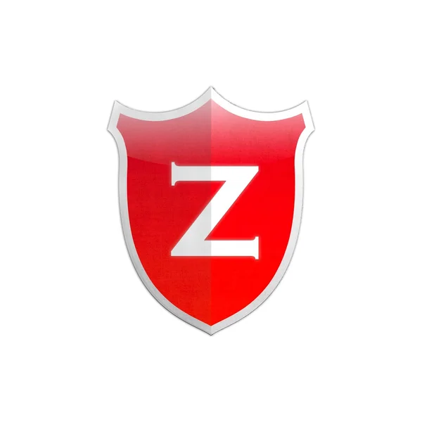 Secure shield letter Z. — Stock Photo, Image