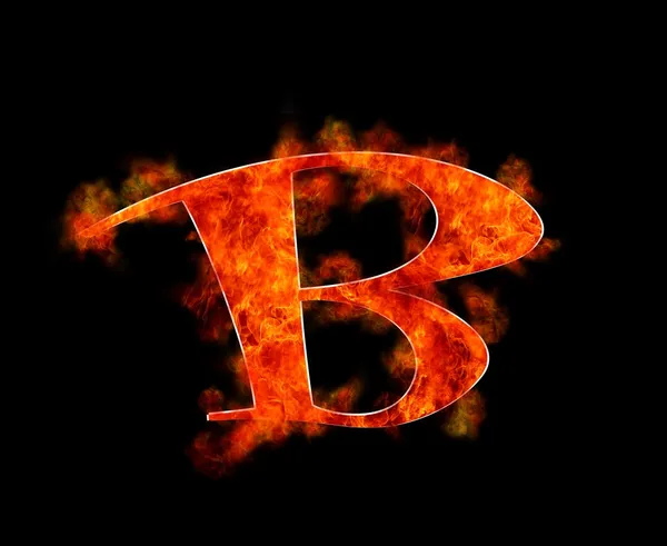 B burning. — Stock Photo, Image