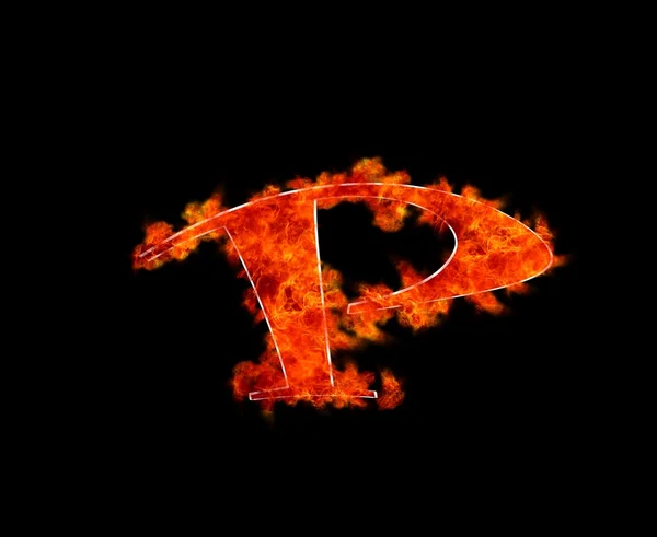 燃烧的 p. — 图库照片