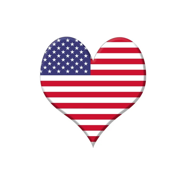 USA srdce. — Stock fotografie