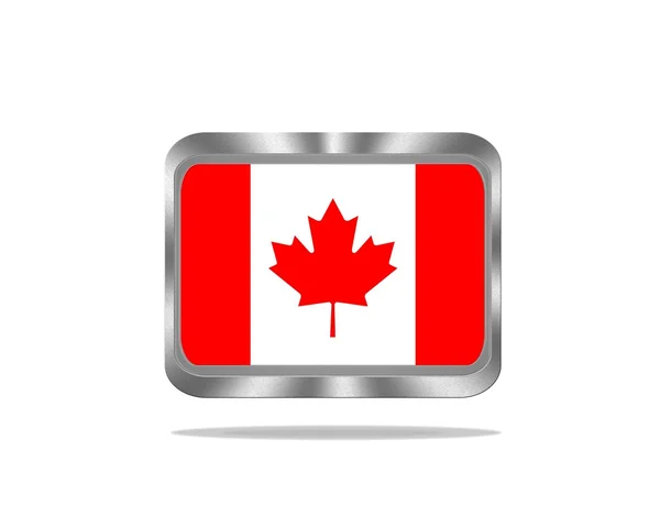 Metal Canada flag. — Stock Photo, Image