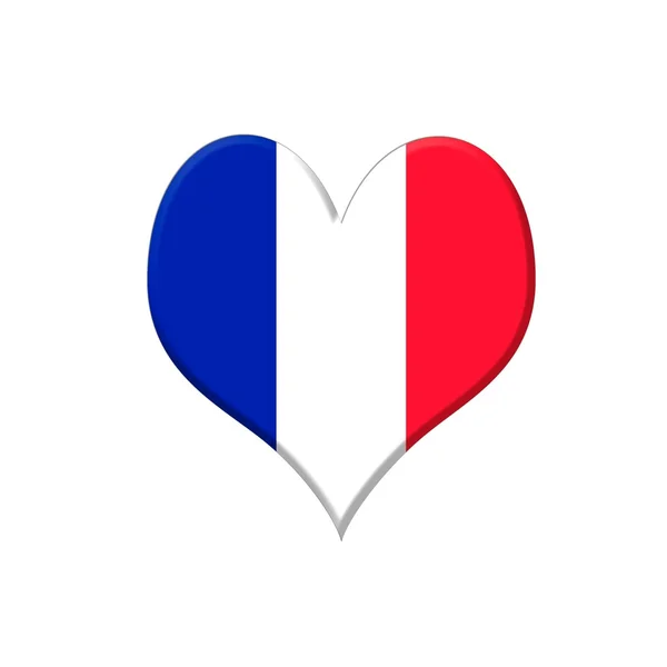 Francia corazón . — Foto de Stock