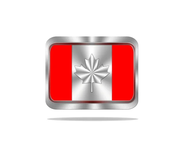 Metal Kanada bayrağı. — Stok fotoğraf