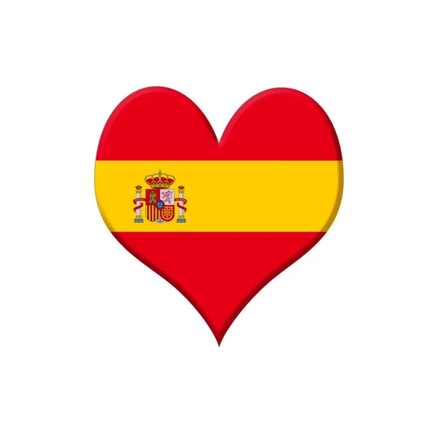 España corazón . — Foto de Stock