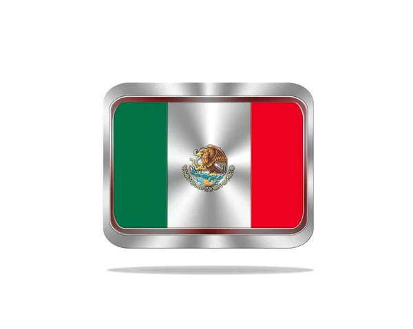 Metal Bandeira do México . — Fotografia de Stock