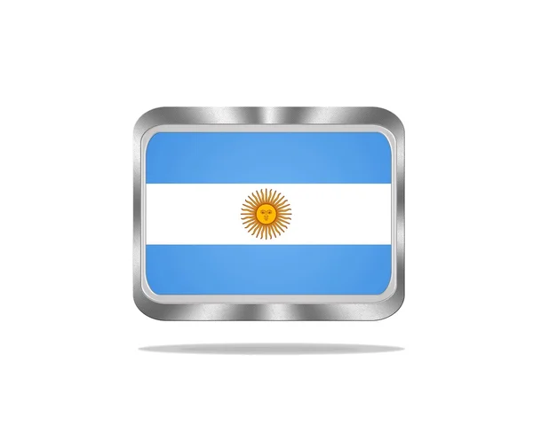 金属のアルゼンチンの旗. — ストック写真