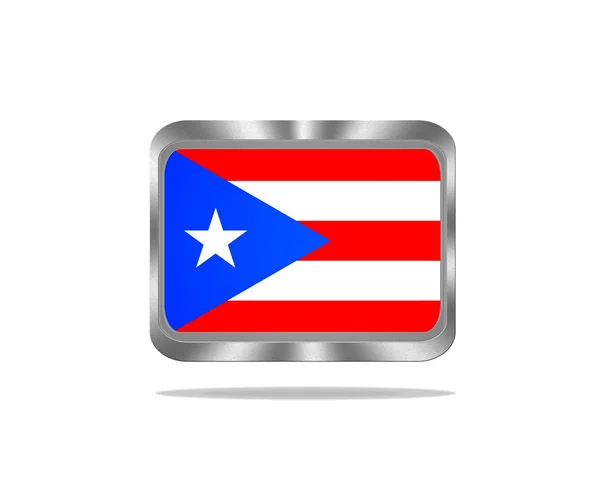 Bandera de Metal Puerto Rico . —  Fotos de Stock