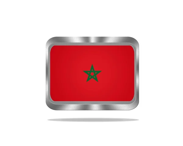 Metal Morocco flag. — Stock Photo, Image