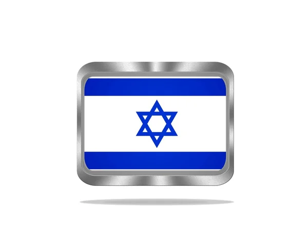 Metal Israel flag. — Stock Photo, Image