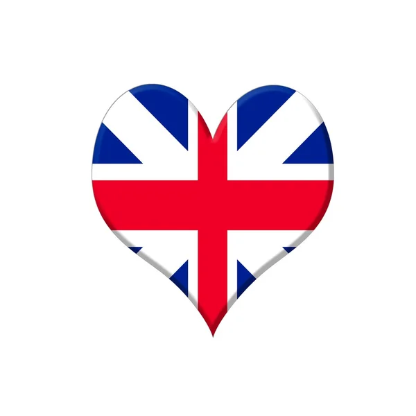 United Kingdom heart. — Stock Photo, Image