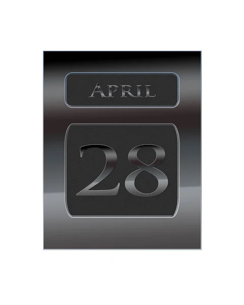 Metalen kalender 28 april. — Stockfoto