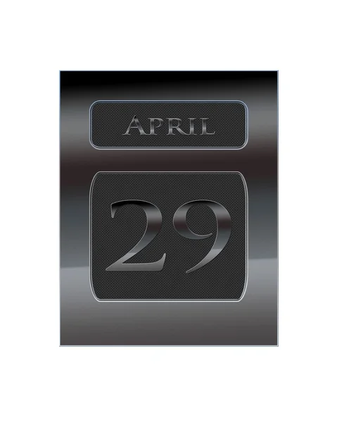 Metal calendar April 29. — Stock Photo, Image