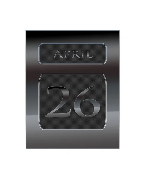 Металевий календар 26 квітня . — стокове фото