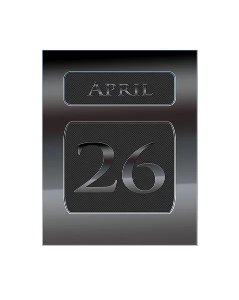 Calendario in metallo 26 aprile . — Foto Stock